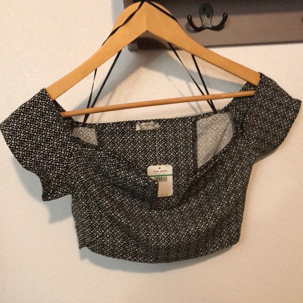Intimately Free People crop top, wire shape. black, green, purple, size …
